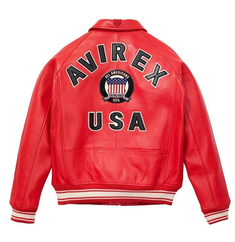 Men avirex red real bomber - avirex,
